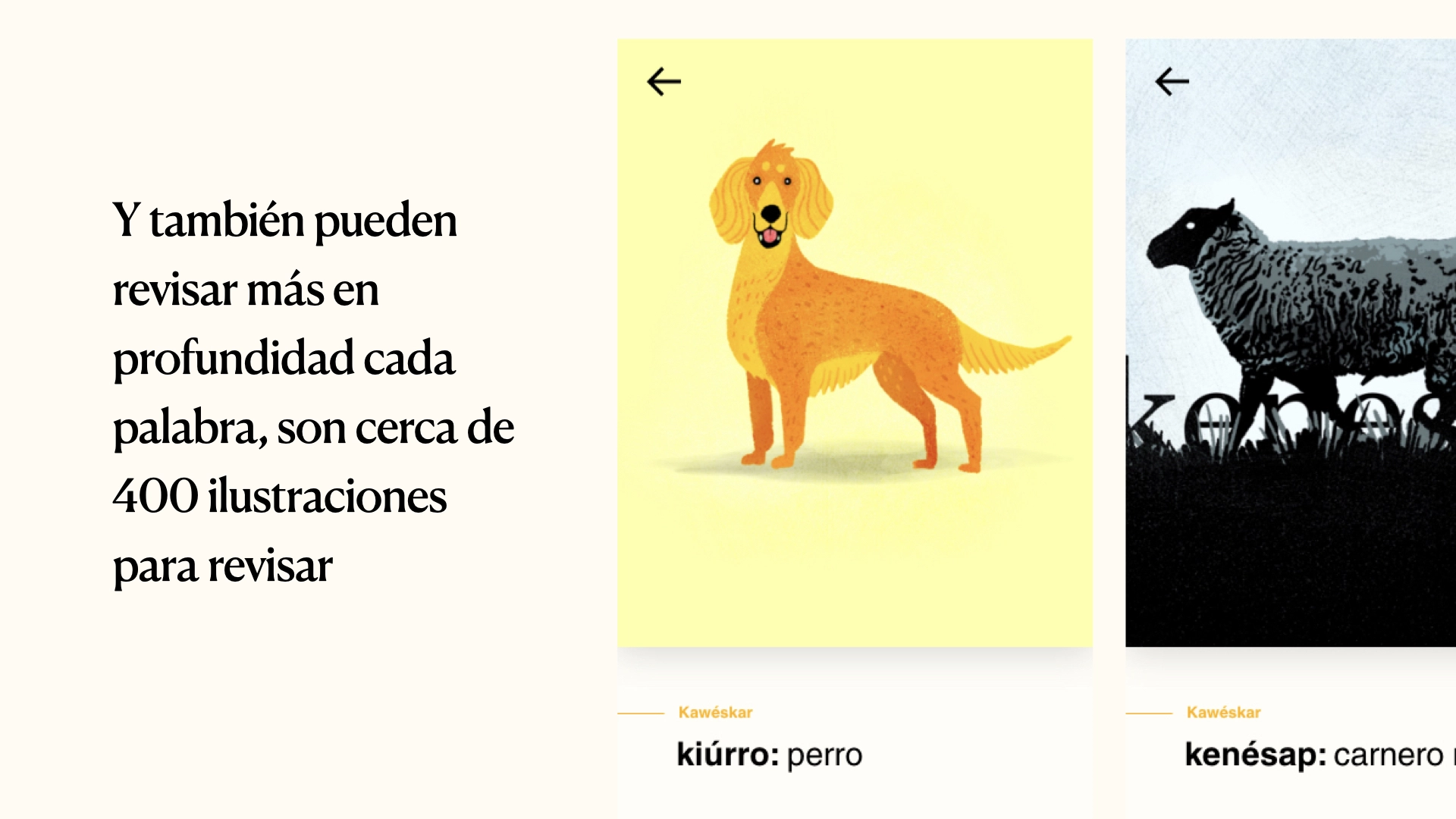 Aplicación aprendizaje de lengua kawésqar