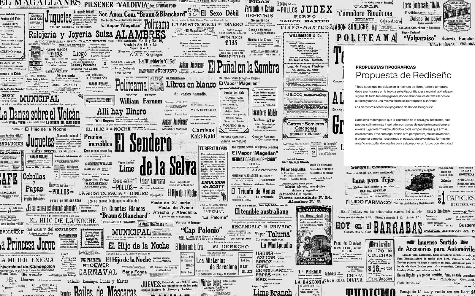 Catálogo tipográfico: 100 años de "El Magallanes"